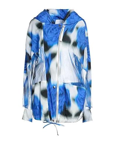 Bright blue Techno fabric Full-length jacket