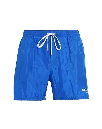 Bright blue Techno fabric Swim shorts BOXER