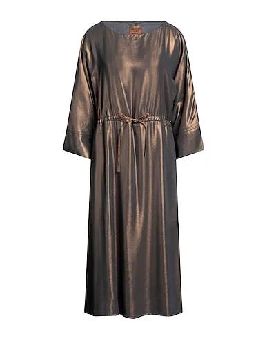 Bronze Crêpe Midi dress