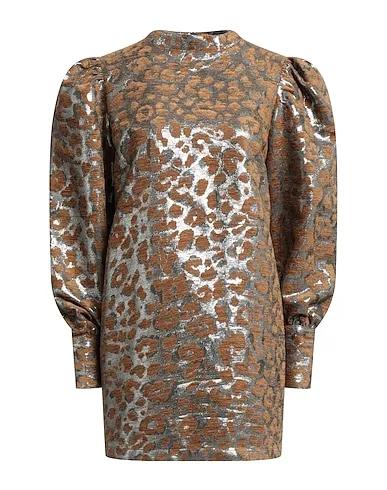 Bronze Jacquard Short dress