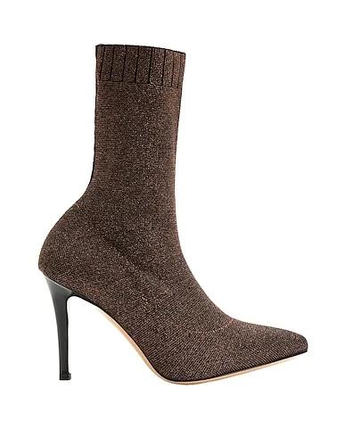 Bronze Knitted Ankle boot POINTY LAMÉ SOCK ANKLE BOOT
