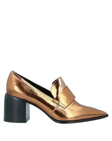 Bronze Leather Loafers
