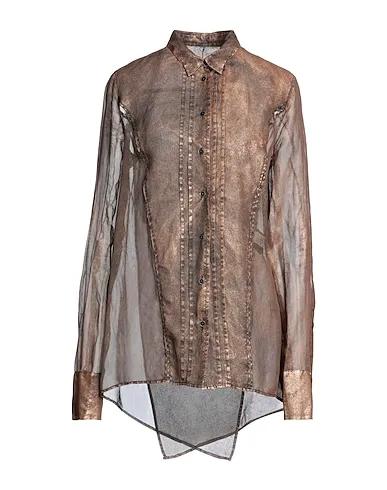 Bronze Organza Patterned shirts & blouses
