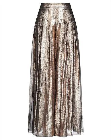 Bronze Plain weave Maxi Skirts
