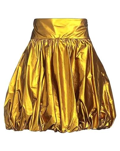 Bronze Silk shantung Mini skirt