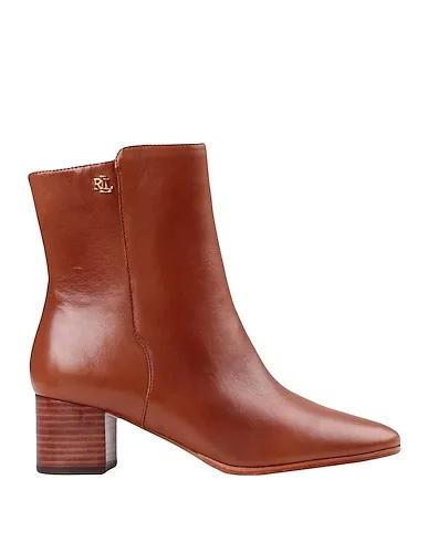 Brown Ankle boot WENDEY BURNISHED LEATHER BOOTIE
