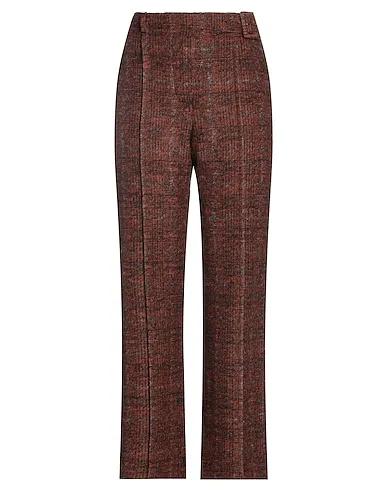 Brown Boiled wool Casual pants