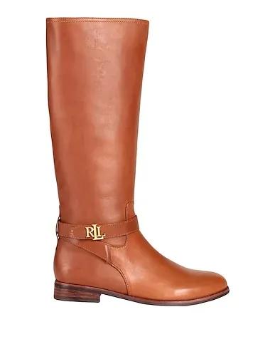 Brown Boots BRITTANEY BURNISHED LEATHER RIDING BOOT
