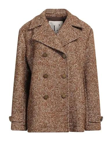Brown Bouclé Coat