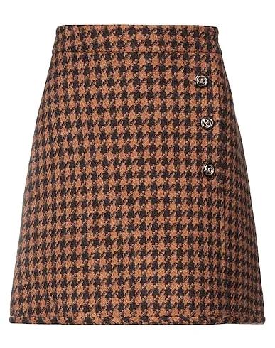 Brown Bouclé Mini skirt