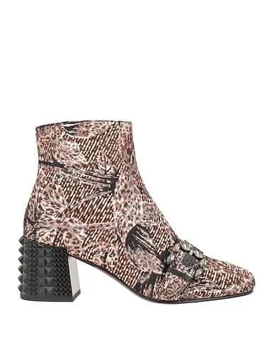 Brown Brocade Ankle boot