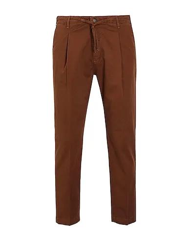 Brown Casual pants ORGANIC COTTON LACE-UP CARROT-FIT CHINO
