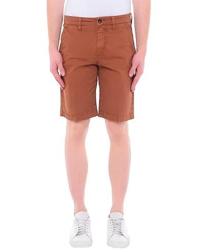 Brown Cotton twill Shorts & Bermuda
