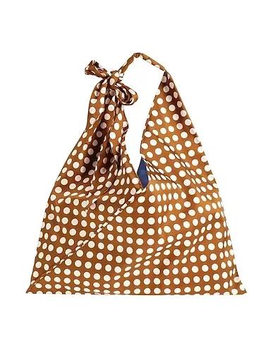 Brown Cotton twill Shoulder bag
