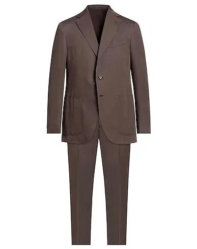 Brown Cotton twill Suits