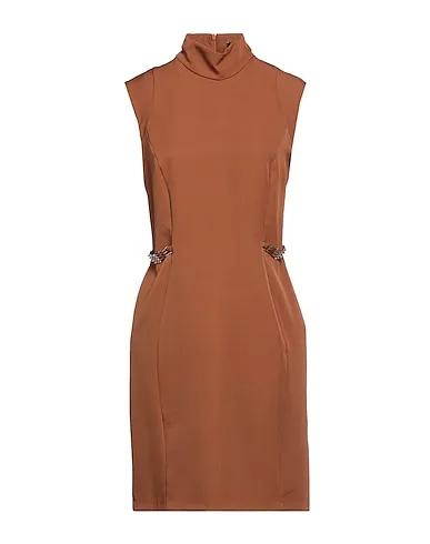 Brown Crêpe Short dress