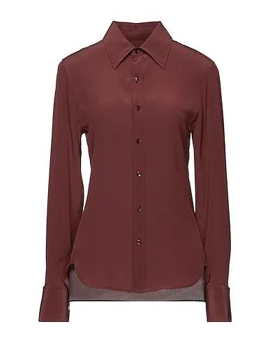 Brown Crêpe Silk shirts & blouses