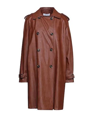Brown Double breasted pea coat