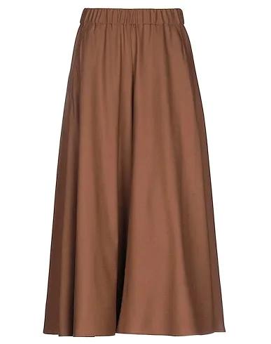 Brown Flannel Cropped pants & culottes