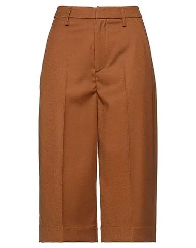 Brown Flannel Cropped pants & culottes