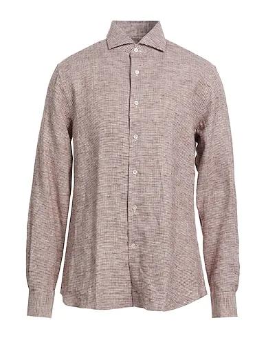 Brown Flannel Linen shirt