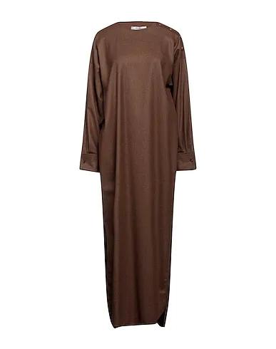 Brown Flannel Long dress