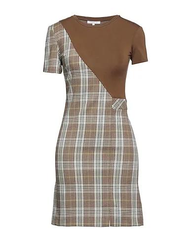 Brown Flannel Short dress