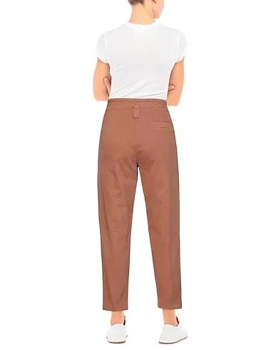 Brown Gabardine Casual pants