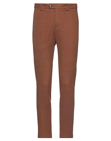 Brown Jacquard Casual pants