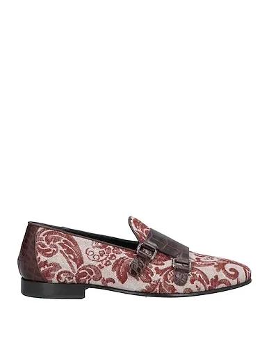Brown Jacquard Loafers
