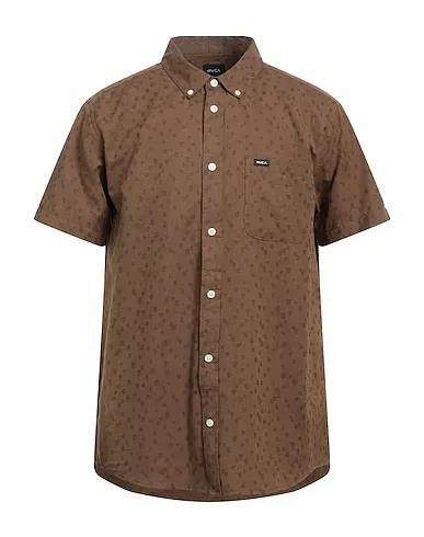 Brown Jacquard Patterned shirt
