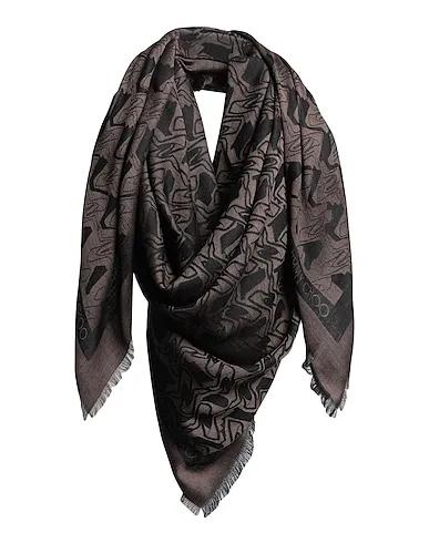 Brown Jacquard Scarves and foulards