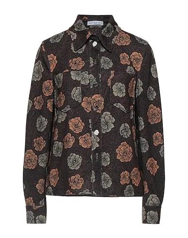 Brown Jersey Floral shirts & blouses