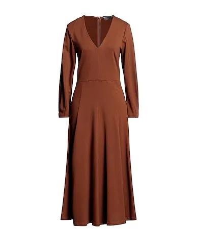 Brown Jersey Midi dress