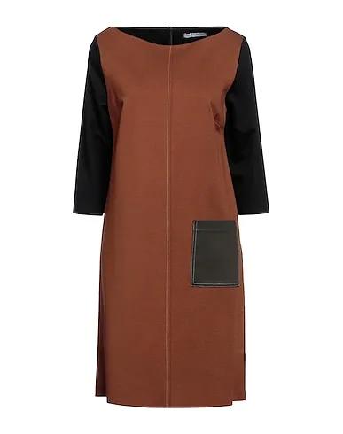 Brown Jersey Midi dress