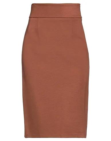 Brown Jersey Midi skirt