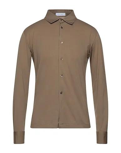 Brown Jersey Solid color shirt