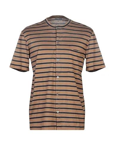 Brown Jersey Striped shirt