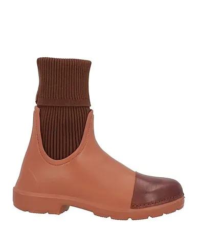 Brown Knitted Ankle boot