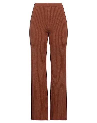 Brown Knitted Casual pants