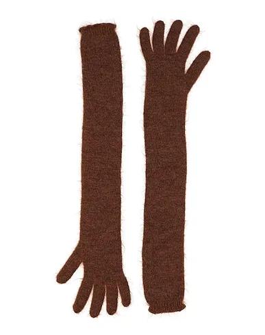 Brown Knitted Gloves