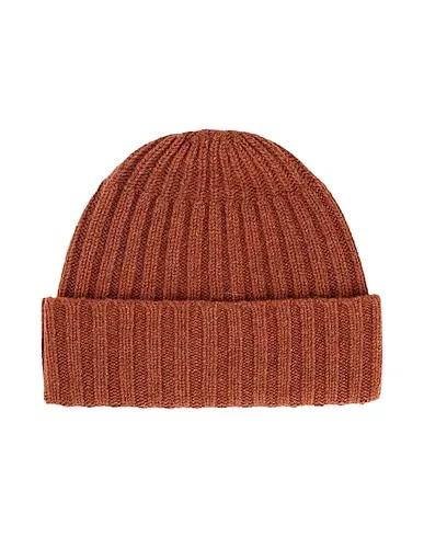 Brown Knitted Hat PLAIN RIBBED HAT
