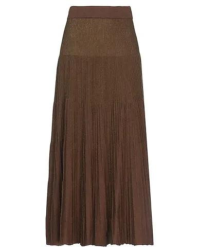 Brown Knitted Maxi Skirts