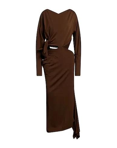 Brown Knitted Midi dress