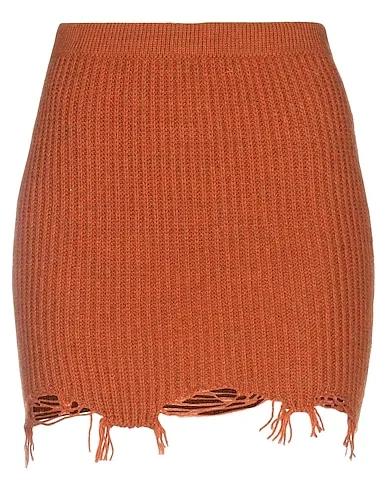 Brown Knitted Mini skirt