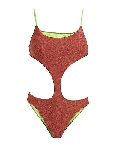 Brown Knitted One-piece swimsuits