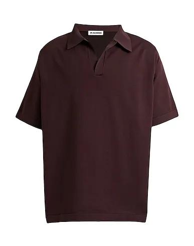 Brown Knitted Polo shirt