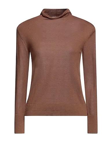 Brown Knitted Turtleneck