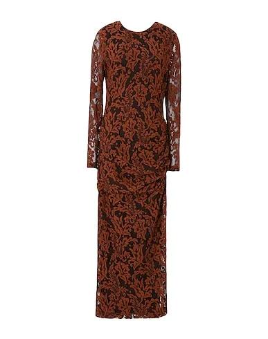 Brown Lace Long dress