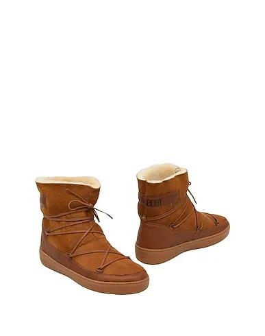 Brown Leather Ankle boot  PULSE LOW SHEARLING